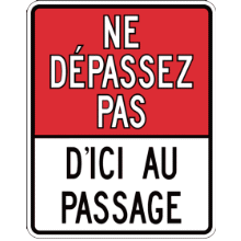 Ne dépassez pas d'ici au passage